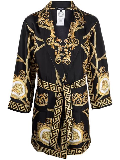 versace silk robe.